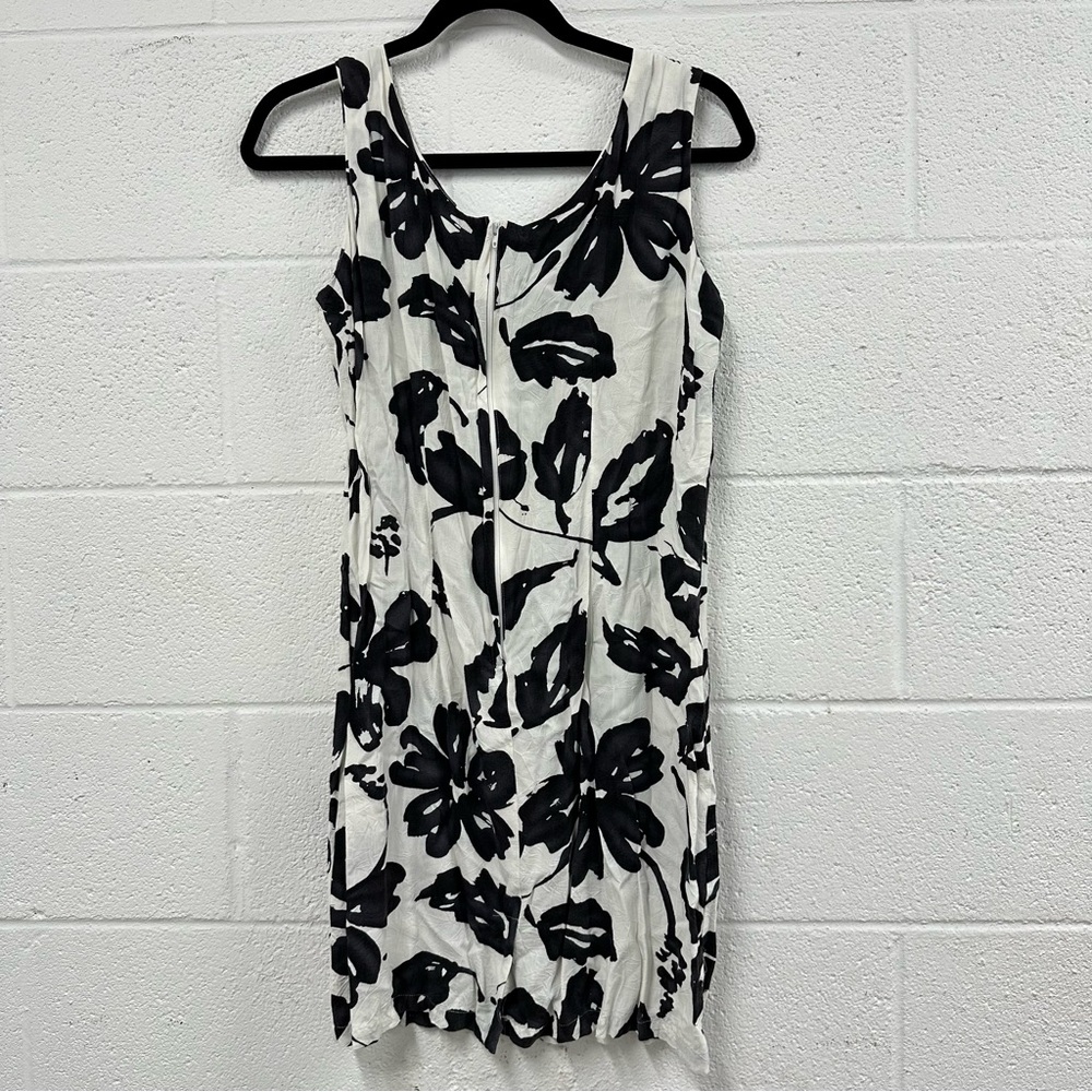 Jams World Black and White Floral Sleeveless Dress